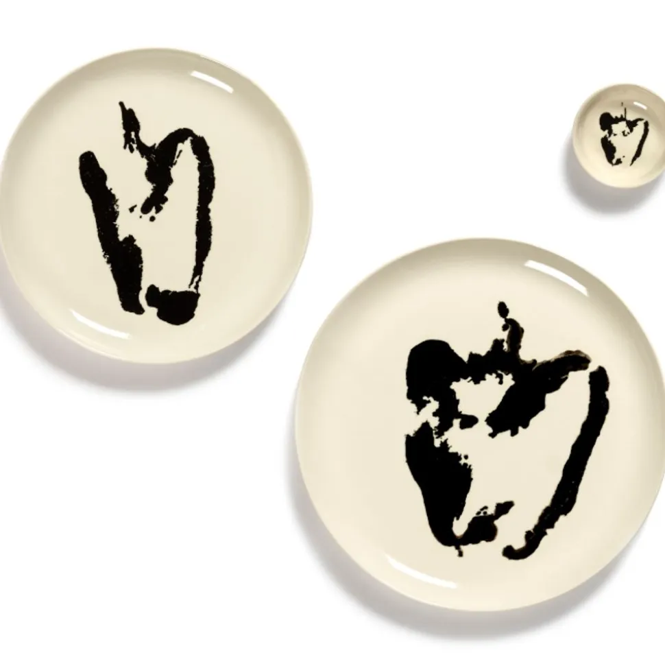 Serax Feast tableware by Ottolenghi Dinerbord L 26,5cm H2cm Wit Paprika Zwart