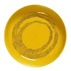 Serax Feast tableware by Ottolenghi Diep Bord 22cm H4cm Sunny Yellow Swirl-Dots Zwart