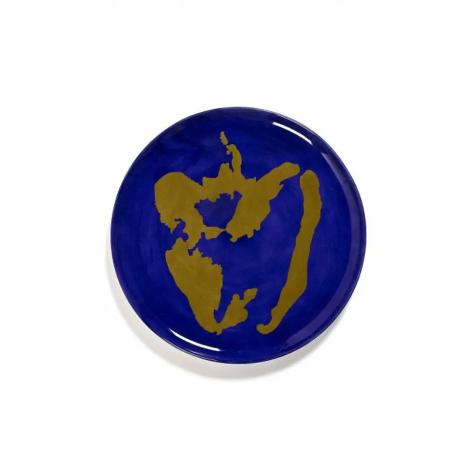 Serax Feast tableware by Ottolenghi Serveerbord 35cm H2cm Lapis Lazuli Paprika Goud