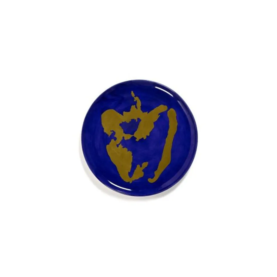 Serax Feast tableware by Ottolenghi Serveerbord 35cm H2cm Lapis Lazuli Paprika Goud