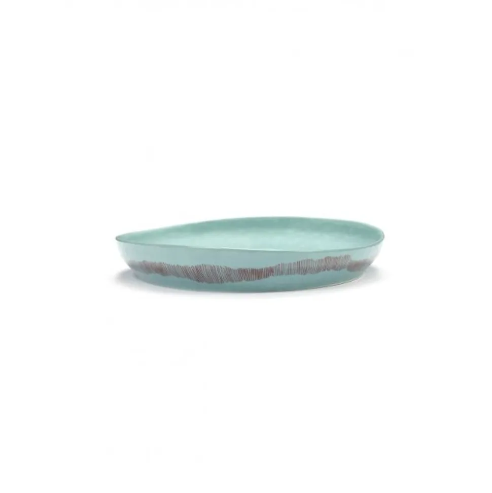 Serax Feast tableware by Ottolenghi Serveerschaal M 36cm H6cm Azure swirl-stripes rood