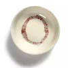 Serax Feast tableware by Ottolenghi Schotel XS 7.5cm H2cm wit swirl-stripes rood