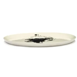 Serax Feast tableware by Ottolenghi Serveerbord 35cm H2cm Wit Artisjok Zwart