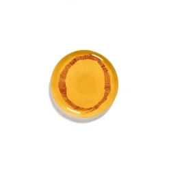 Serax Feast tableware by Ottolenghi Dinerbord L 26,5cm H2cm Sunny Yellow Swirl-Stripes Rood