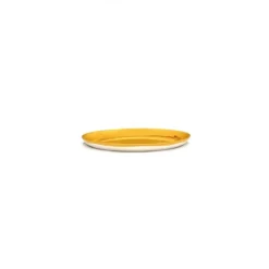 Serax Feast tableware by Ottolenghi Dinerbord L 26,5cm H2cm Sunny Yellow Swirl-Stripes Rood
