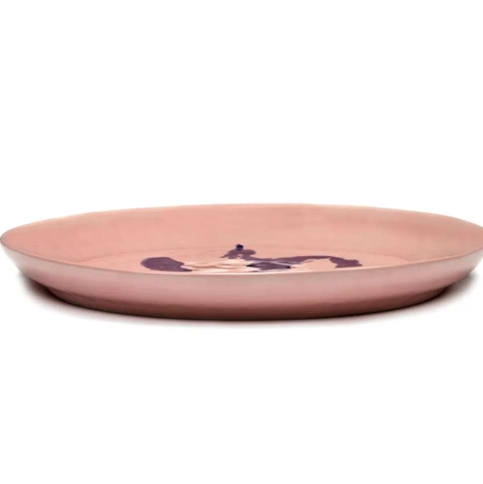 Serax Feast tableware by Ottolenghi Serveerschotel S 35cm H4cm Delicious Pink Paprika Blauw