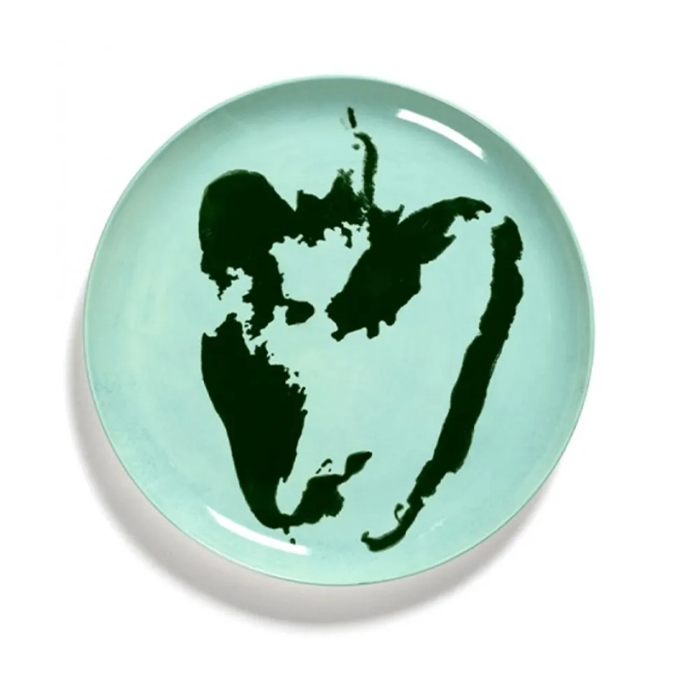 Serax Feast tableware by Ottolenghi Dinerbord L 26.5cm H2cm Azure Paprika Groen