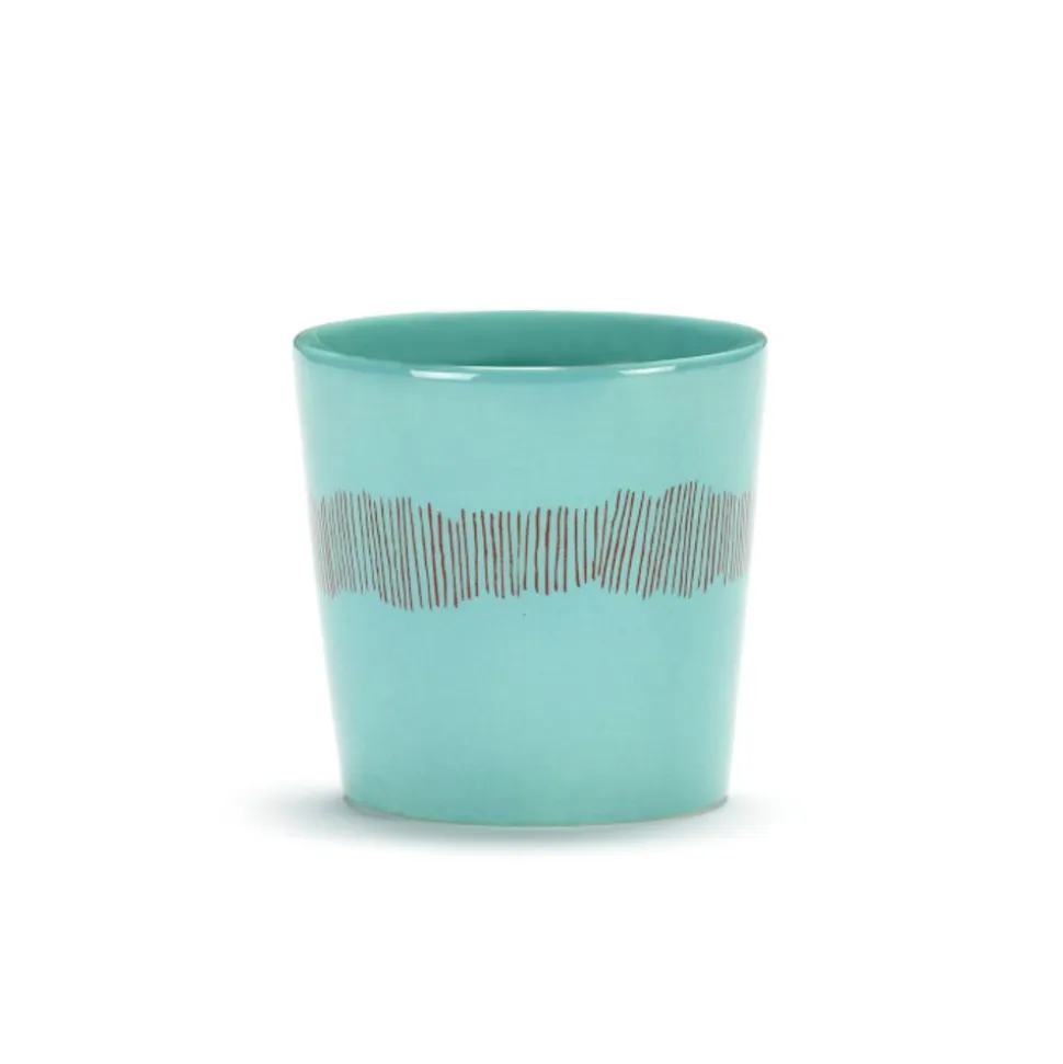 Serax Feast tableware by Ottolenghi Koffiekop 25cl Azure Swirl-Stripes Rood