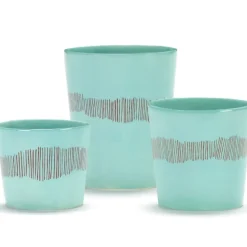 Serax Feast tableware by Ottolenghi Koffiekop 25cl Azure Swirl-Stripes Rood