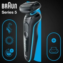 Series 5 51-M1200s Wet & Dry scheerapparaat met 1 opzetstuk, mint.