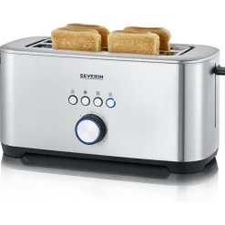 Severin AT 2621 broodrooster 4 snede(n) 1400 W Zwart Roestvrijstaal