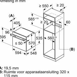 Siemens HB272ABB3 iQ300 Inbouwoven 60 x 60 cm Diepzwart inox