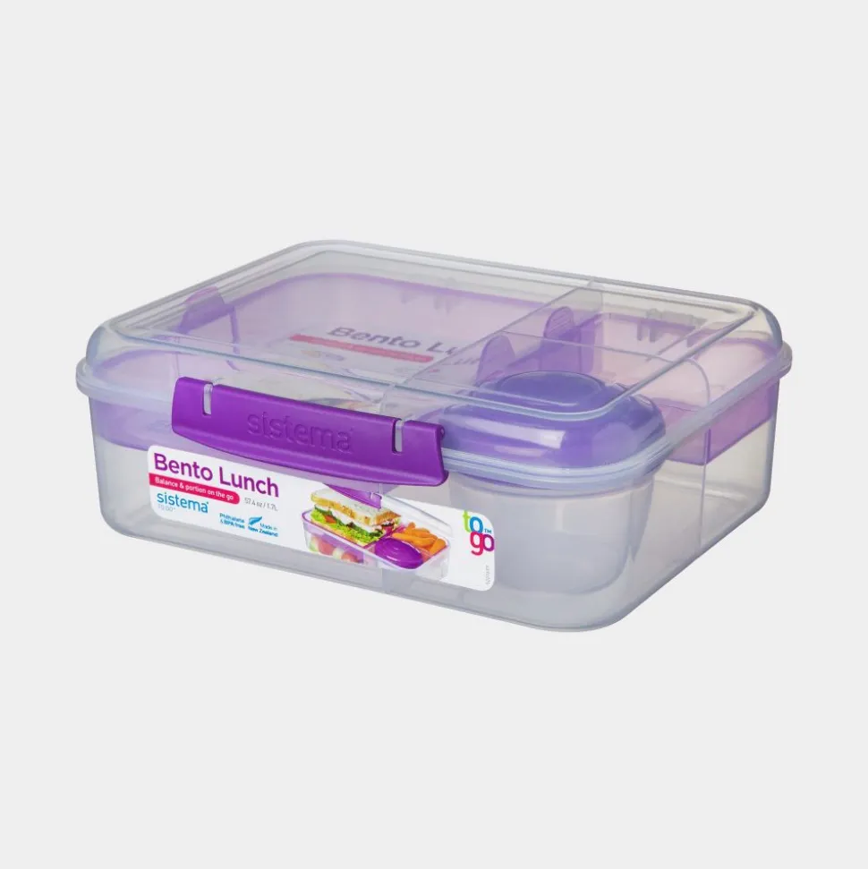 Sistema Sistema To Go Bento lunchbox 4 compart. & yoghurtpotje 1.65L (4 ass.)