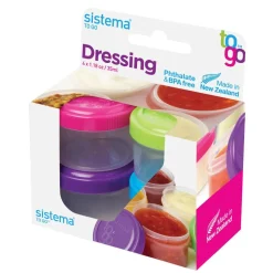 Sistema Sistema To Go set van 4 dressingpotjes 35ml (12 ass.)