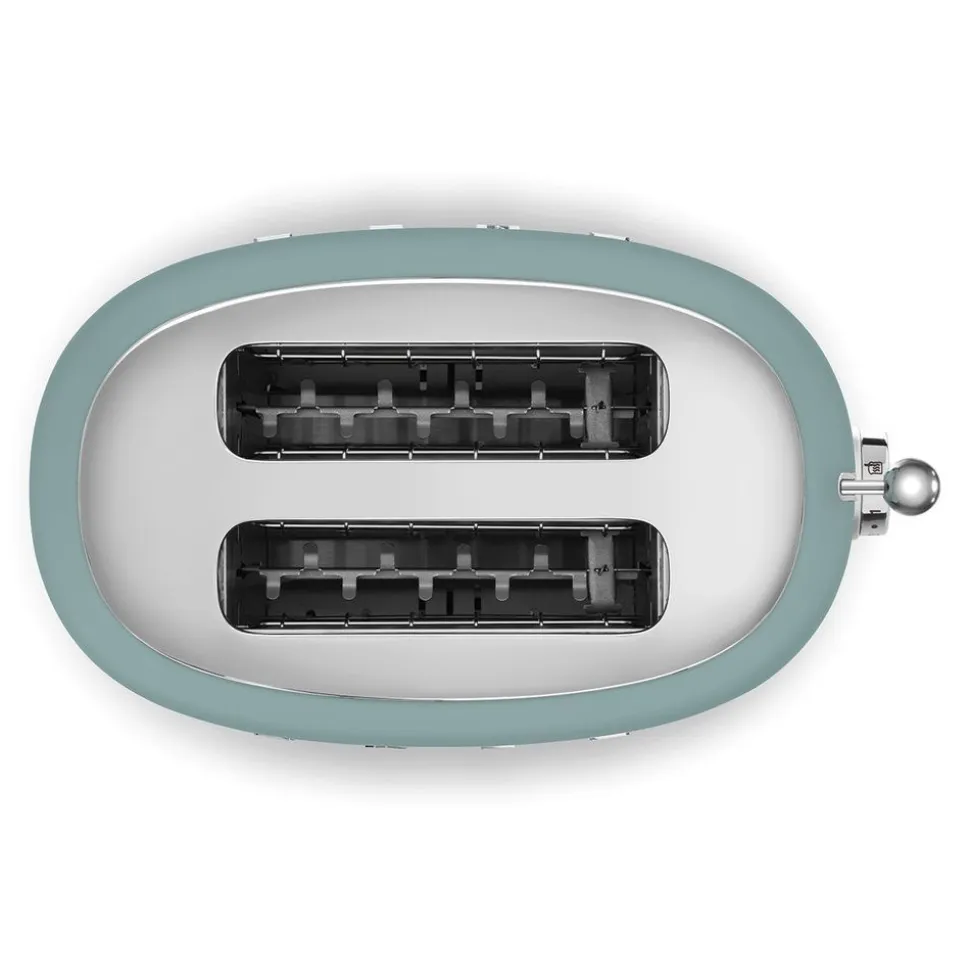 Smeg Broodrooster 2 sleuven 2 sneden emerald green