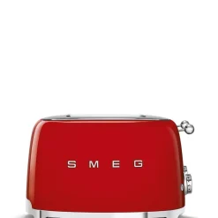 Smeg Broodrooster 4 sleuven 4 sneden Rood