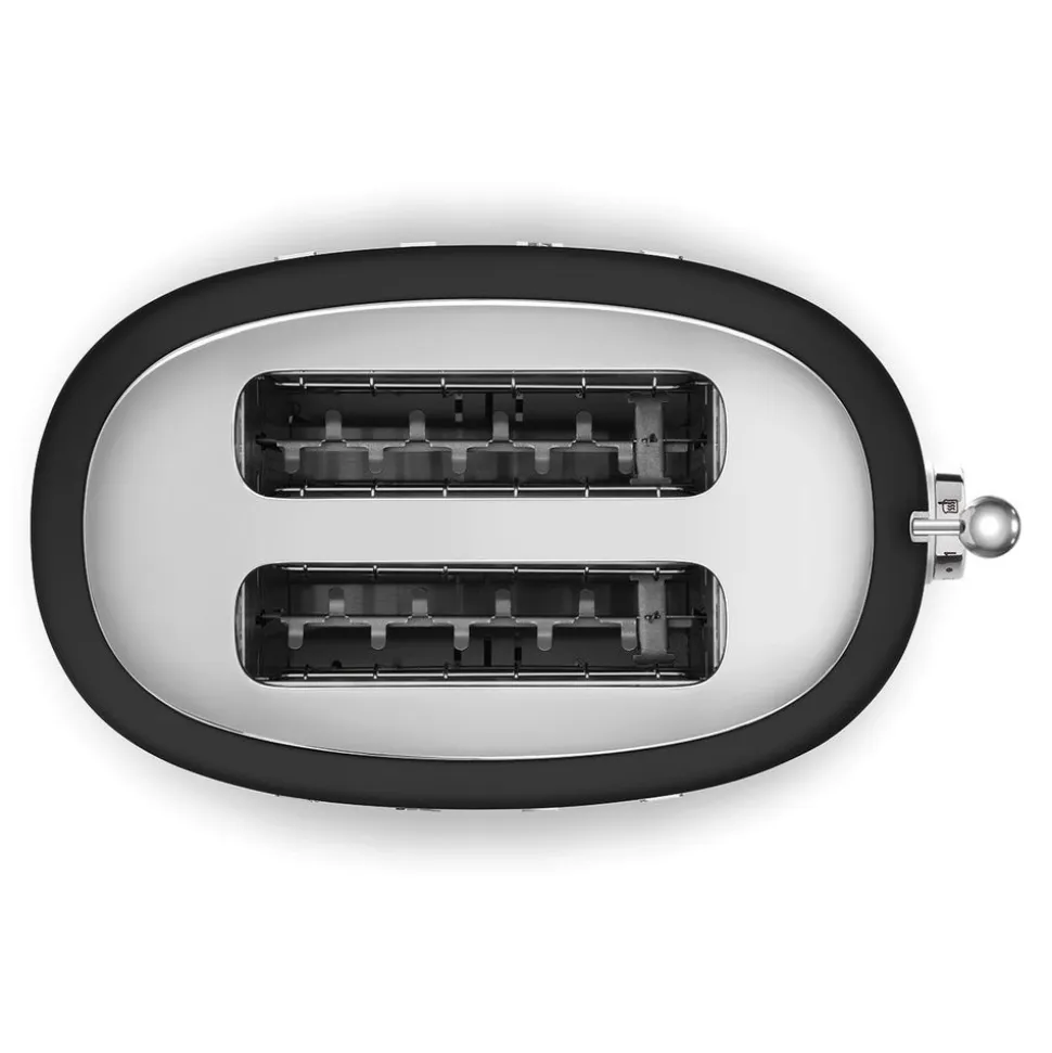 Smeg Broodrooster 2 sleuven 2 sneden Mat zwart