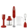 Smeg Handblender met verschillende accesoires Tritan Renew rood