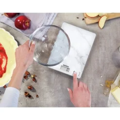 Soehnle Compact 300  Keukenweegschaal digitaal Marmer Wit