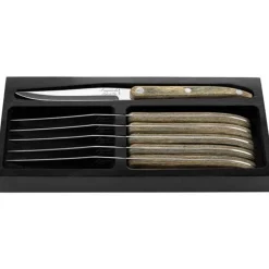 Style de Vie Innovation Line Steakmes Set6 Grijze Pakka - Glad Lemmet