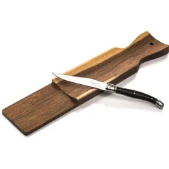 Style de Vie Premium Line Worstenplank Acacia Met Mes  Zwart