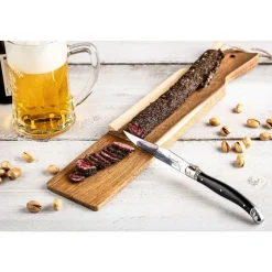 Style de Vie Premium Line Worstenplank Acacia Met Mes  Zwart