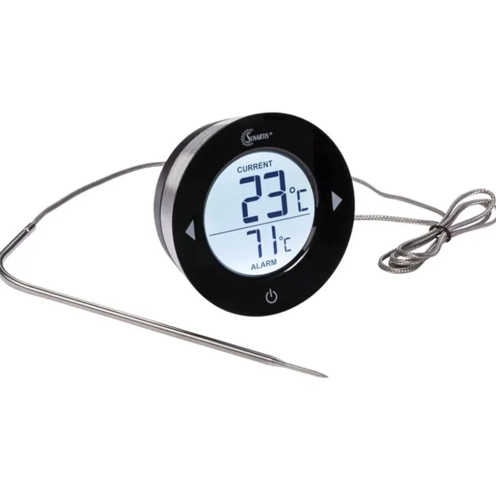 Sunartis Digitale huishoud- en barbecue thermometer zwart