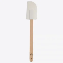 T&G Woodware Silicone spatel met handvat uit beuk wit 28cm