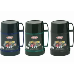 Thermos Mondial Voedseldrager 0,5l 3ass Zwart - Blauw - Groen D12,5xh20cm