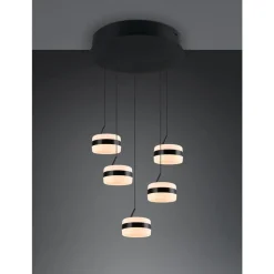 Trio Dios Hanglamp 5xLED 800lm mat zwart (331430532)