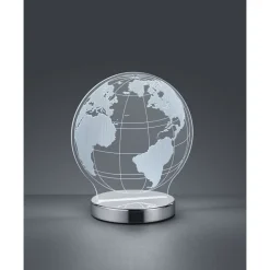 Trio GLOBE TABLE LAMP METAL CHROME