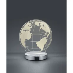 Trio GLOBE TABLE LAMP METAL CHROME