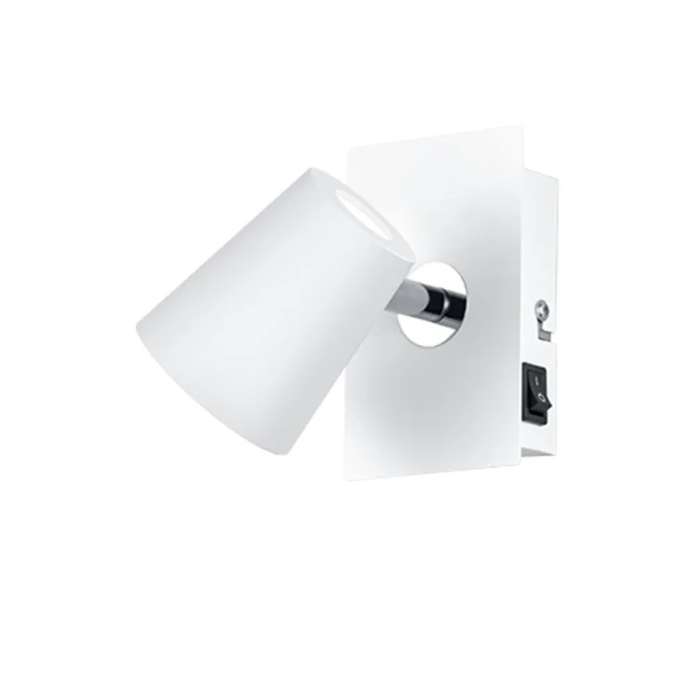 Trio NARCOS LED SPOT METAL MAT WIT 6W M/SCHAK.