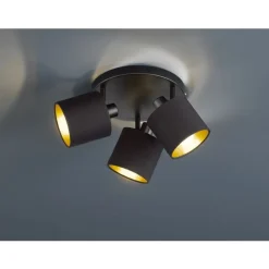 Trio RL TOMMY SPOT 3xE14 ZWART/GOUD