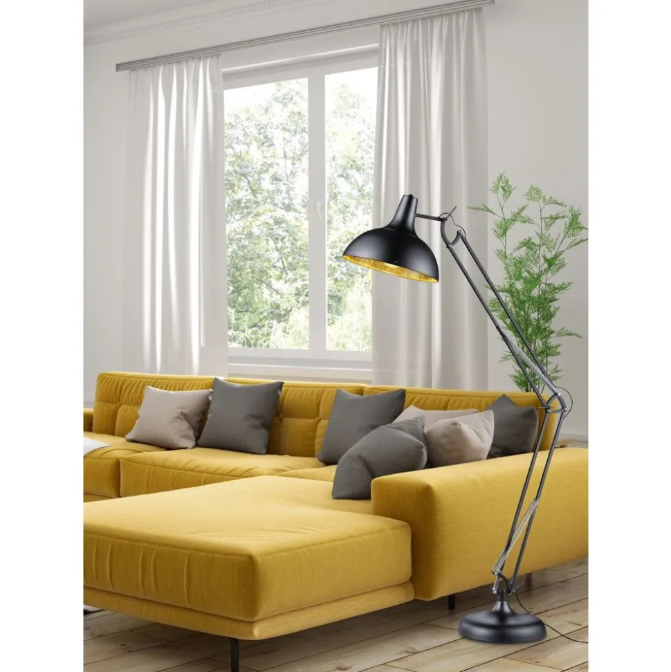 Trio SALVADOR FLOOR LAMP METAL BLACK MAT