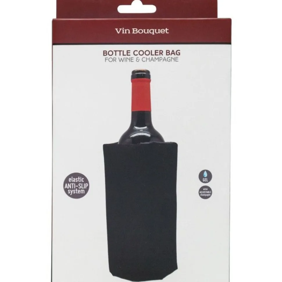 Vin Bouquet Flessenkoeler met gel - zwart