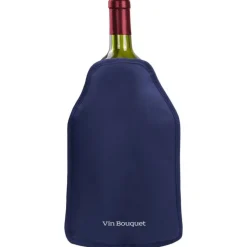 Vin Bouquet  Flessenkoeler navy-blauw met elastische band