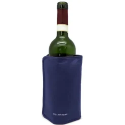 Vin Bouquet  Flessenkoeler M navy-blauw met elastiche band