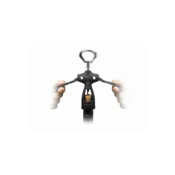 Vin Bouquet Kurketrekker inox met zwarte rubber