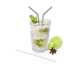 Vin Bouquet  Set van 4 rvs rietjes