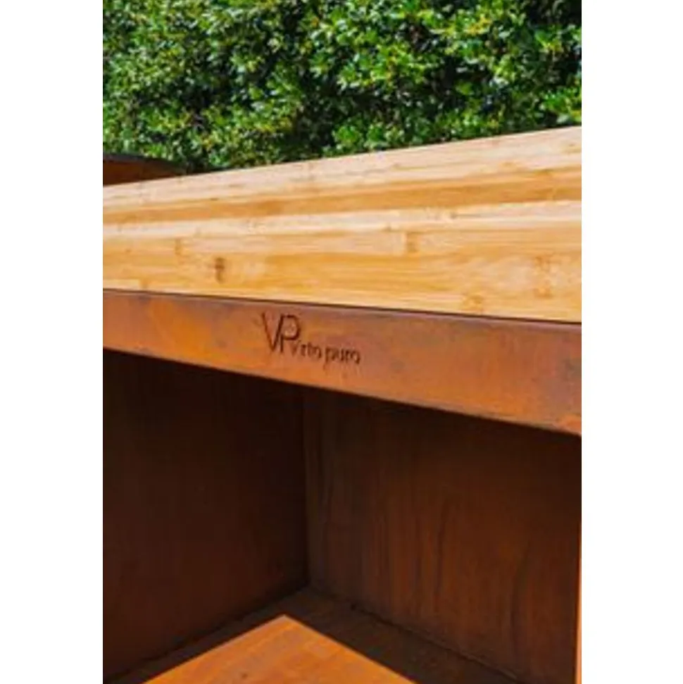 Virto Puro VP-BG2-A Houtgestookte Barbecue Cortenstaal 100x100