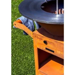 VP-BG4 Houtgestookte Barbecue Cortenstaal met werkblad 103x100