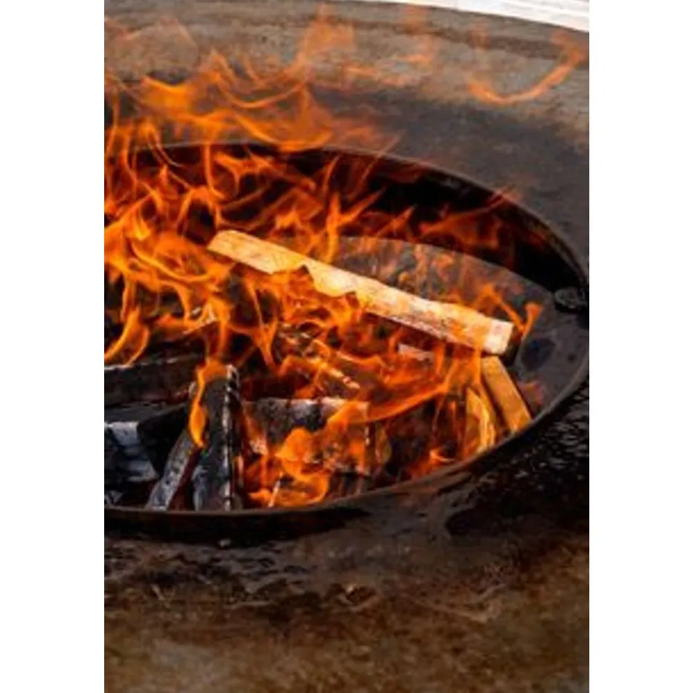 VP-BG4 Houtgestookte Barbecue Cortenstaal met werkblad 103x100