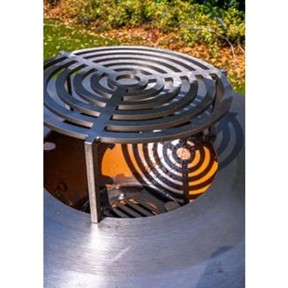 VP-BG4 Houtgestookte Barbecue Cortenstaal met werkblad 103x100