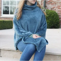 Wara MICROLEECE PONCHO GRAND LUXE POSEIDON