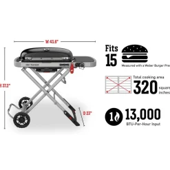 Weber Traveler-gasbarbecue Stealth-editie