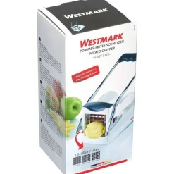 Westmark Easy Stix frietsnijder met 3 roosters uit kunststof en rvs wit 24x8.5x11cm