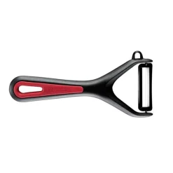 Westmark Gallant dunschiller met keramisch mes zwart en rood 15x6.9x1.8cm