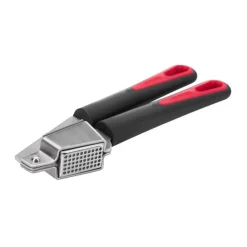 Westmark Gallant knoflookpers uit rvs en kunststof zwart en rood 19.7x6x2.7cm