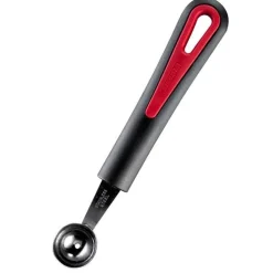 Westmark Gallant meloenschepje uit rvs en kunststof zwart en rood 17.3x2.7x2cm